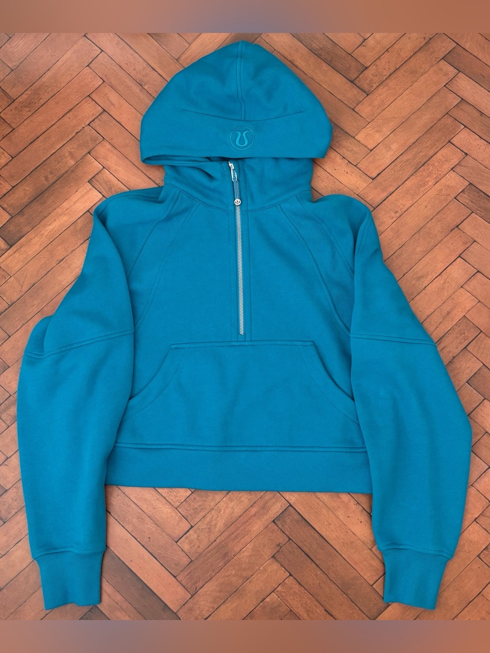 Lululemon Scuba Oversized Half Zip Hoodie In Hawaiian Blue Size XS/S